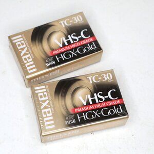 NEW Maxell HGX-Gold TC-30 Premium High Grade Videocassettes | Lot of 2 Tapes
